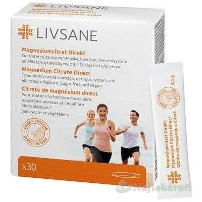 Livsane Magnesium citrát Direct granulát 30 sáčků – Hledejceny.cz