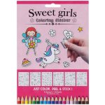 Wiky Samolepky vybarvovací 6 listů Pro holky – Zboží Mobilmania