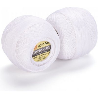 YarnArt Příze Canarias 1000 bílá – Zboží Dáma