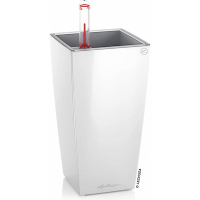 Lechuza Samozavlažovací květináč MINI CUBI bílá lesklá, 9,5 x 9,5 x 18,5 cm – Hledejceny.cz