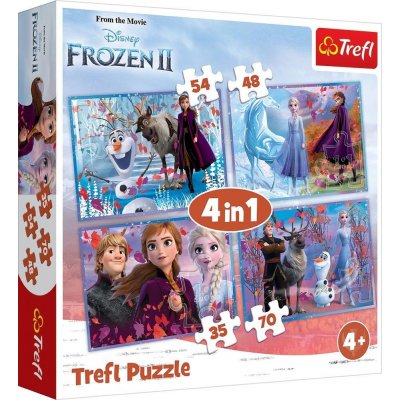 Trefl 4v1 Frozen II 34323 35,48,54,70 dílků – Zboží Mobilmania