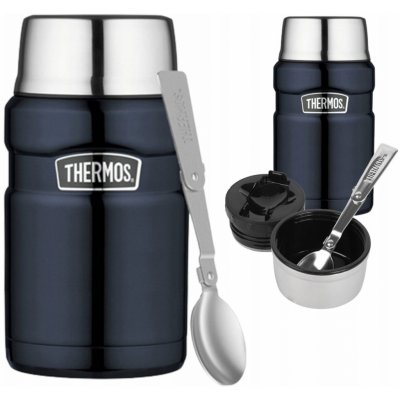 Thermos King termoska na jídlo lžící tmavě modrá 710 ml