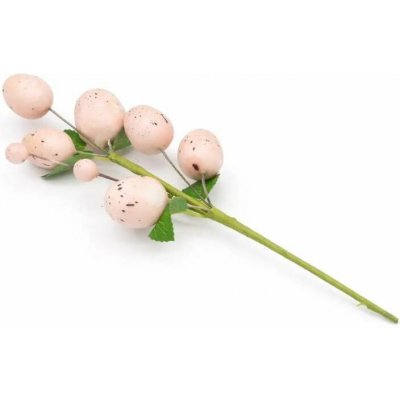 DECOLED Velikonoční zápich větvička s vajíčky, 24 × 8 cm, růžová vajíčka, plast, venkovní – Sleviste.cz