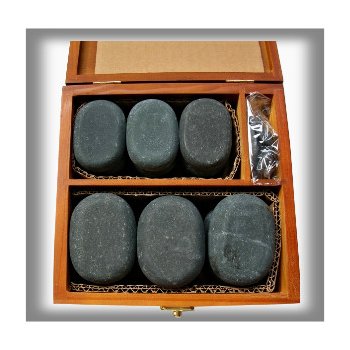 Salts masážní lávové kameny Box sada 23 ks