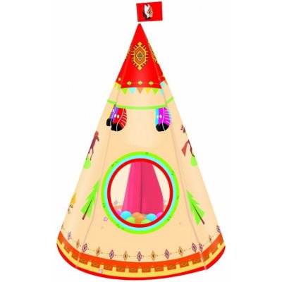 LEAN Toys Indiánský stan Teepee pro děti 160 cm x 105 cm krémový – Hledejceny.cz