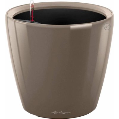 Lechuza Květináč Classico Premium LS 21 šedohnědá lesklá 22 x 21 cm – Hledejceny.cz