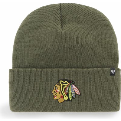 47 Brand pánská Zimní čepice Chicago Blackhawks Haymaker ’47 Cuff Knit – Zboží Mobilmania