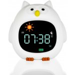 Zopa Silikonový dětský budík s nočním světlem a hudbou Owl – Zboží Dáma