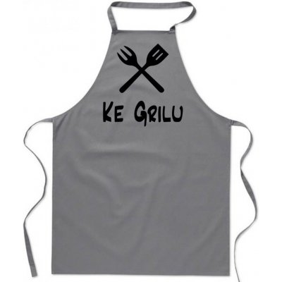 Povidlo.cz Zástěra Ke grilu Šedá – Hledejceny.cz