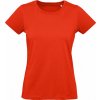 Dámská Trička B&C organické tričko Inspire Plus mírně prodlouženéčervená ohnivá