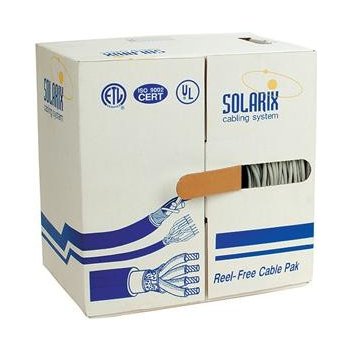 Solarix SXKD-5E-FTP-PVC CAT5e, FTP PVC, drát, 305m, šedý