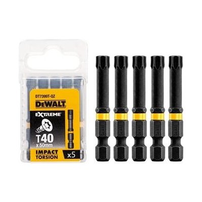 Sada bitů DEWALT DT7399T 5 ks, 50MM, TORX 40, EXTREME Torsion – Zboží Mobilmania