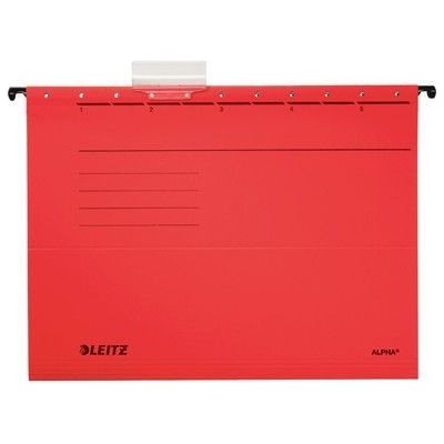 Desky závěsné Leitz ALPHA typu "V", červené, 25 ks – Zboží Živě