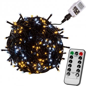 Voltronic 67610 Vánoční řetěz 60 m,600 LED,teple stud.bílý+ovladač