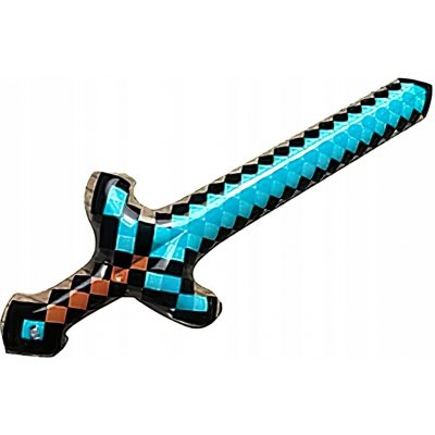 CurePink plastová replika meče Minecraft Diamond 51 x 25 cm DSG65684 – Hledejceny.cz