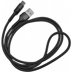 Microcig Rychlonabíjecí kabel Typ-C 5A - 1m - Black opletený