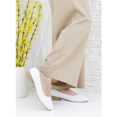Cathay moda baleríny 3710-8 bílé – Zboží Dáma