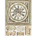 Rýžový papír Lady Vagabond hodinový strojek a cedulky Stamperia A4 – Hledejceny.cz