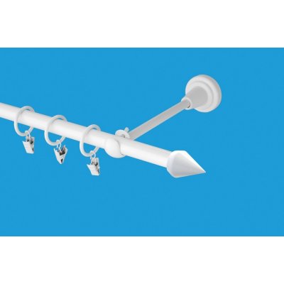 HEBR Garnýž Hrot bílá jednoduchá 220 cm – Sleviste.cz