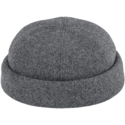 Fiebig Headwear since 1903 Vlněná světle šedá čepice Shetland melange Docker cap – Hledejceny.cz
