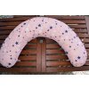 Kojicí  polštář KHC Kojící těhotenský relaxační polštář Miki Obrovský Hvězdy a hvězdičky na růžové