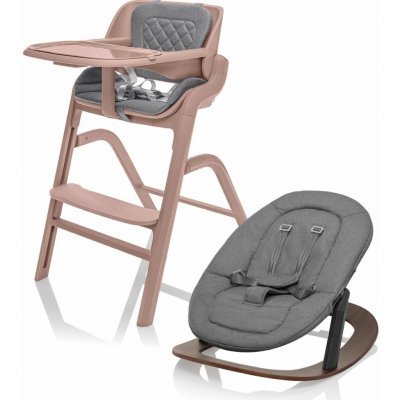 ZOPA Set židlička Inspira + novorozenecký set + houpací základna Candy Pink – Zboží Dáma