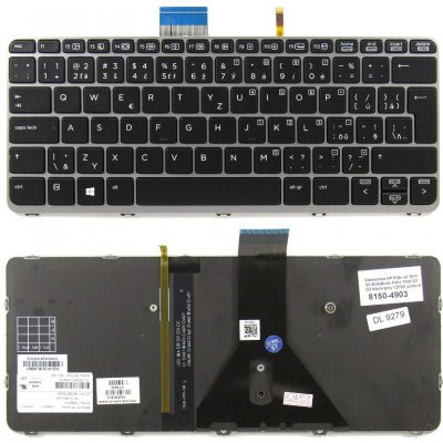 česká klávesnice HP EliteBook Folio 1011 1012 1020 1030 G1 černá/šedá CZ/SK podsvit – Zbozi.Blesk.cz