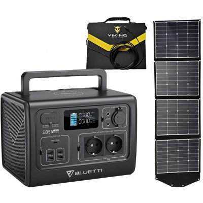 BLUETTI EB55 + solární panel Viking L180 – Zboží Mobilmania