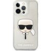 Pouzdro a kryt na mobilní telefon Apple Pouzdro Karl Lagerfeld iPhone 13 Pro MAX Glitter Karl`s Head stříbrné