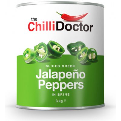 The ChilliDoctor Krájené zelené Jalapeño papričky v nálevu 3 kg