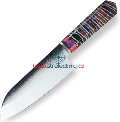 Dellinger nůž Santoku Mirror Wootz Mammut Collect Nr.1 145 mm