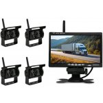 Bezdrátový digitální parkovací a couvací set XPZ-WD4, 12V-24V, 7" LCD + 4x kamera – Zboží Živě