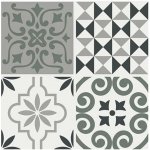 Crearreda Samolepicí dekorace Tile Cover Brown 31219 Kachlík, hnědo-bílé ornamenty 3 archy 20x20 cm – Zboží Mobilmania