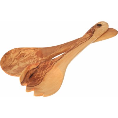 ČistéDřevo Salátový příbor z olivového dřeva – Zboží Dáma