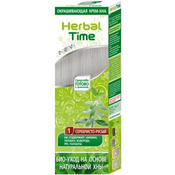 Henna Herbal Time přírodní barva na vlasy stříbrná blond -1 75 ml