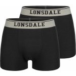 Lonsdale pánské boxerky oxfordshire černé 2pack – Zboží Mobilmania