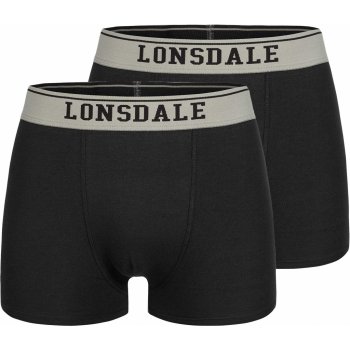 Lonsdale pánské boxerky oxfordshire černé 2pack