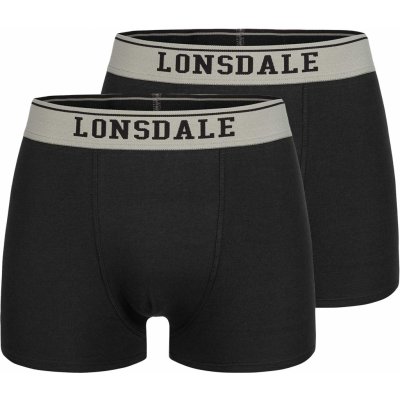 Lonsdale pánské boxerky oxfordshire černé 2pack – Hledejceny.cz