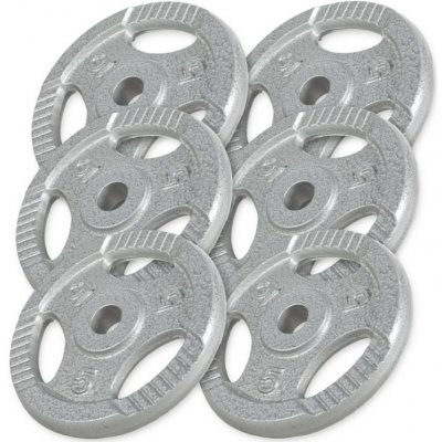 Gorilla Sports sada zátěžových kotoučů litina 6 x 5 kg 30 kg 225 mm – Hledejceny.cz