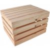 Úložný box ČistéDřevo Dřevěná bedýnka 50 x 40 x 30 cm s víkem