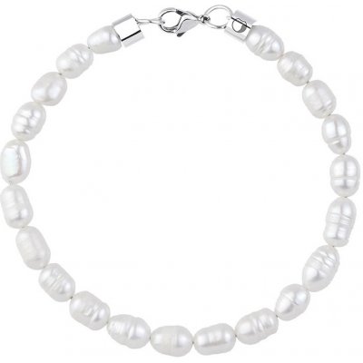 Manoki pánský náramek perlový Joel sladkovodní perla BA976 bílá