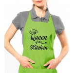 Kariban HobbyTriko Zástěra pro ženy Qeen of the Kitchen Limetková – Hledejceny.cz