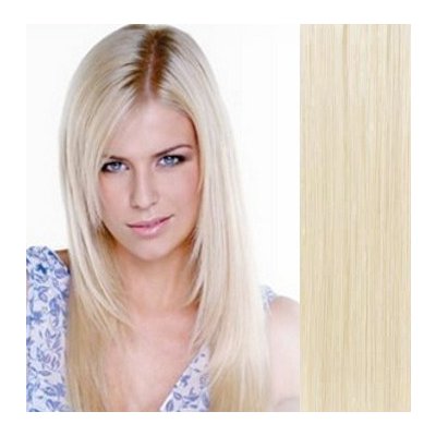 Vlasy pro metodu Pu Extension TapeX Tape Hair Tape in 60cm platinová blond – Zboží Dáma