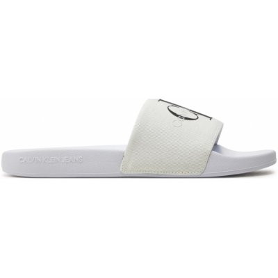 Calvin Klein nazouváky Jeans Slide Monogram Co YW0YW00103YAF Bright White – Zboží Mobilmania