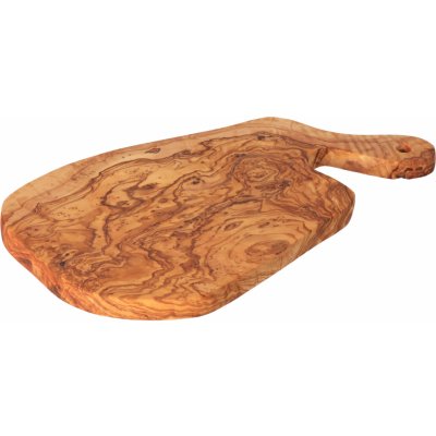 ČistéDřevo Oválné prkénko z olivového dřeva s rukojetí 30 cm – Zboží Mobilmania
