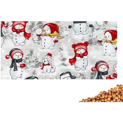 VFstyle nahřívací polštářek s třešňovými peckami 30x15 cm Snowmen and Dog – Zboží Mobilmania
