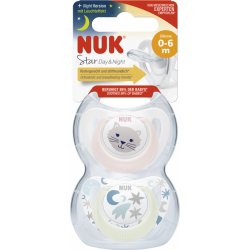 Nuk šidítko Star Den a Noc 2ks/box kluk 48356