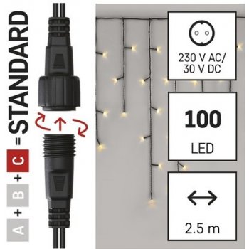 Emos D1CW01 Standard LED spojovací vánoční řetěz rampouchy