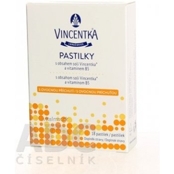 Vincentka pastilky bylinné 18 tablet