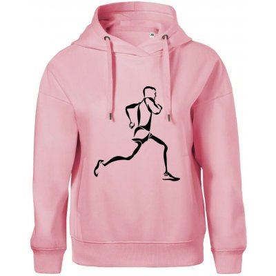 Běžec Oversized mikina dámská Moon kratší + širší Růžová – Zboží Dáma